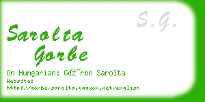 sarolta gorbe business card